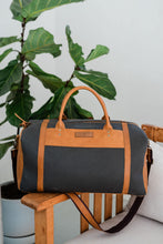 Load image into Gallery viewer, CANVAS + LEATHER OVERNIGHT BAG