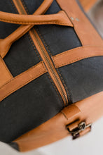 Load image into Gallery viewer, CANVAS + LEATHER OVERNIGHT BAG