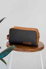 Load image into Gallery viewer, CANVAS + LEATHER - TOILETRY BAG CHARCOAL