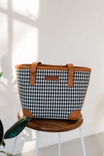 Load image into Gallery viewer, MINI BOXI BAG – HOUNDS TOOTH – BROWN or BLACK  TRIMMINGS