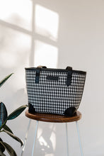 Load image into Gallery viewer, MINI BOXI BAG – HOUNDS TOOTH – BROWN or BLACK  TRIMMINGS