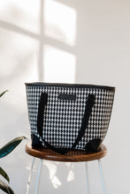Load image into Gallery viewer, MINI BOXI BAG – HOUNDS TOOTH – BROWN or BLACK  TRIMMINGS