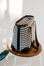 Load image into Gallery viewer, MINI BOXI BAG – HOUNDS TOOTH – BROWN or BLACK  TRIMMINGS