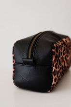 Load image into Gallery viewer, LEATHER + CANVAS TOILETRY BAG  SMALL