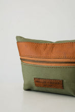 Load image into Gallery viewer, LEATHER + CANVAS ACCESSORY BAG