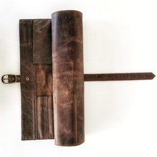 Load image into Gallery viewer, Leather Knife Roll Up Bag