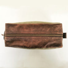 Load image into Gallery viewer, Canvas + Leather - Toiletry Bag