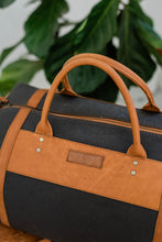 Load image into Gallery viewer, CANVAS + LEATHER OVERNIGHT BAG
