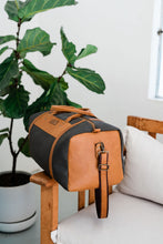 Load image into Gallery viewer, CANVAS + LEATHER OVERNIGHT BAG
