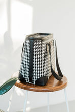 Load image into Gallery viewer, MINI BOXI BAG – HOUNDS TOOTH – BROWN or BLACK  TRIMMINGS
