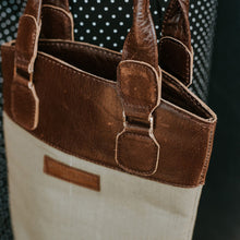 Load image into Gallery viewer, Alternative - Canvas and Leather Wine Carrier Bag
