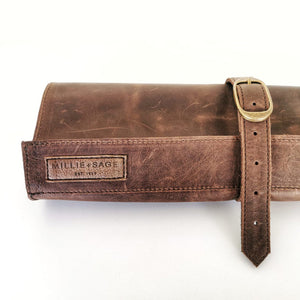 Leather Knife Roll Up Bag