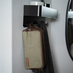 Canvas + Leather - Toiletry Bag 