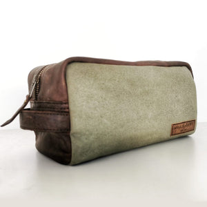 Canvas + Leather - Toiletry Bag 