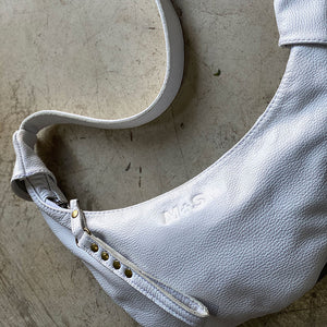 Bello - White Leather Cross-Body Handbag 